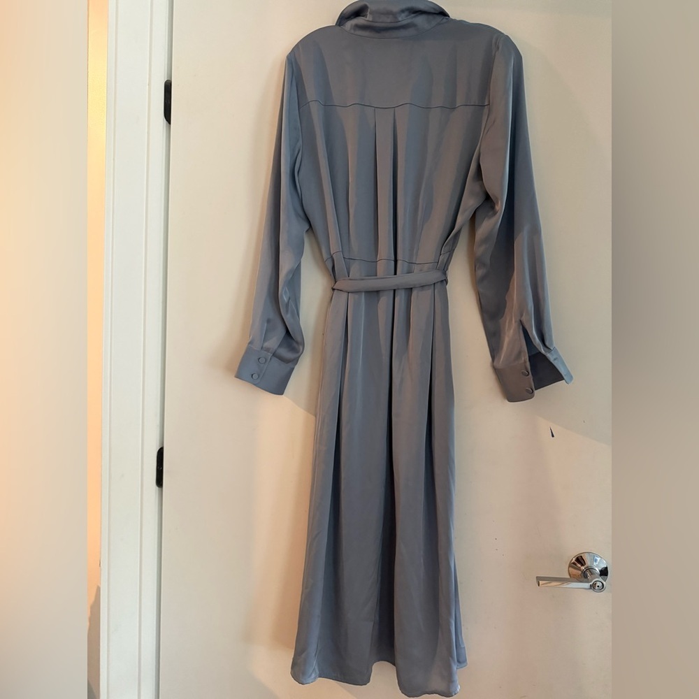 NWT Amour Vert Joyce Dress Satin Belted Size L, Original Price $150 - Picture 3 of 5